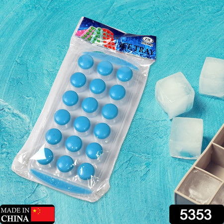 5353 Smart Push Pop Out Round Shape Mini Ice Cube Trays With Flexible Silicone Bottom Round Shape Silicone Chocolate Mold Maker Ice Cube Tray Freeze Mold