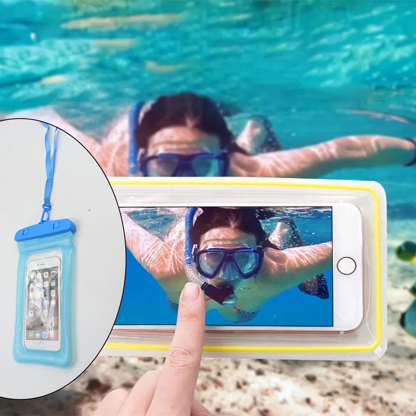 6386a Mix Color Waterproof Pouch Lock Mobile Cover Under Water Mobile Case Waterproof Mobile Phone Case Waist Bag Underwater Bag For Smartphone Iphone Swimming Rain Cover Camping For All Mobile.