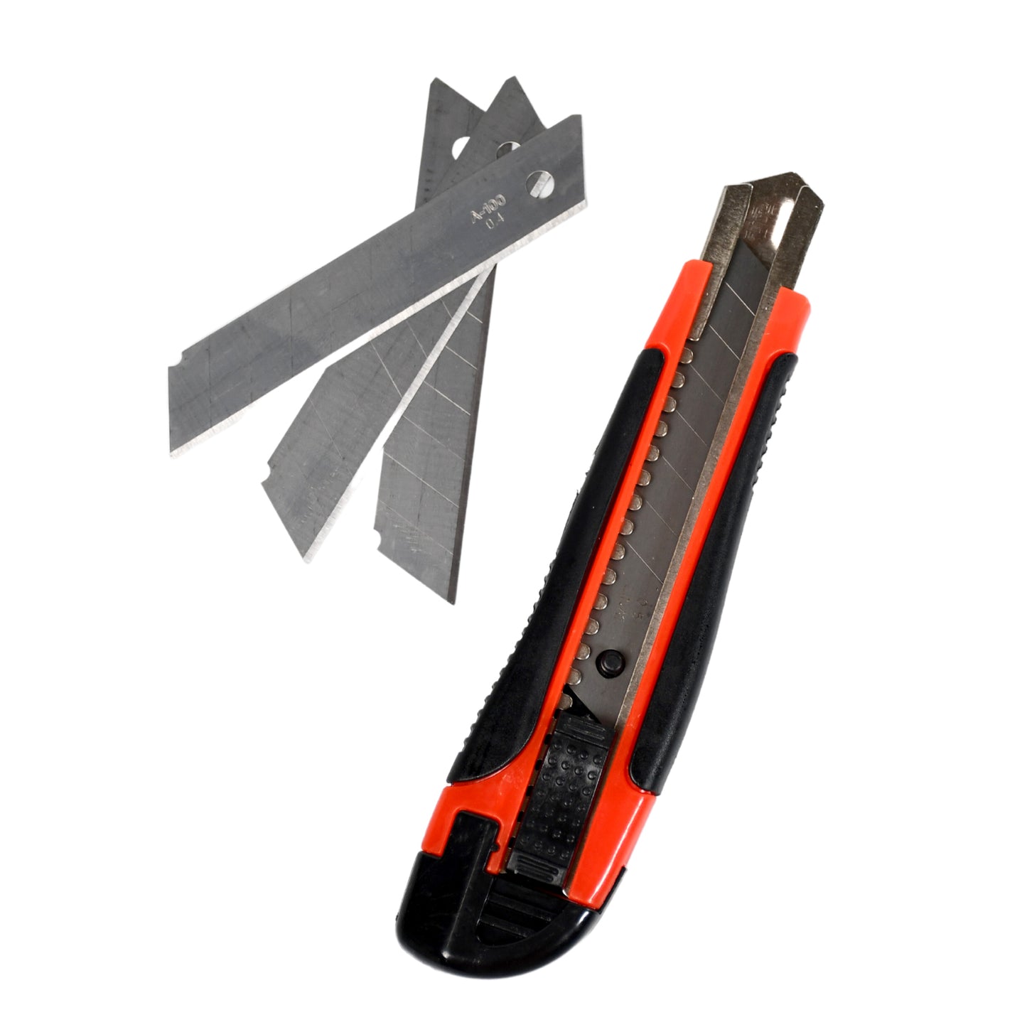 7532 Heavy Duty 18 Mm Cutter Knife Set With Rubbered Handle With Extra Blades Best Use For Office And Home Use