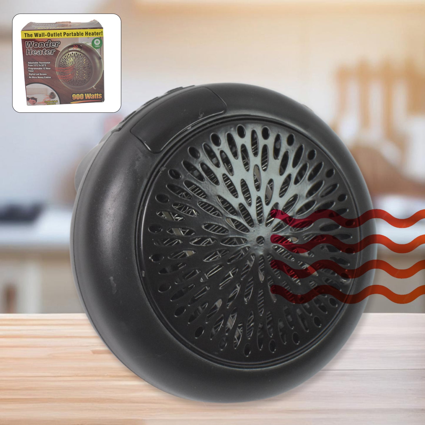 Room Heater For Home Office Camper Led Screen Portable Wall Heater (900w 1 Pc)