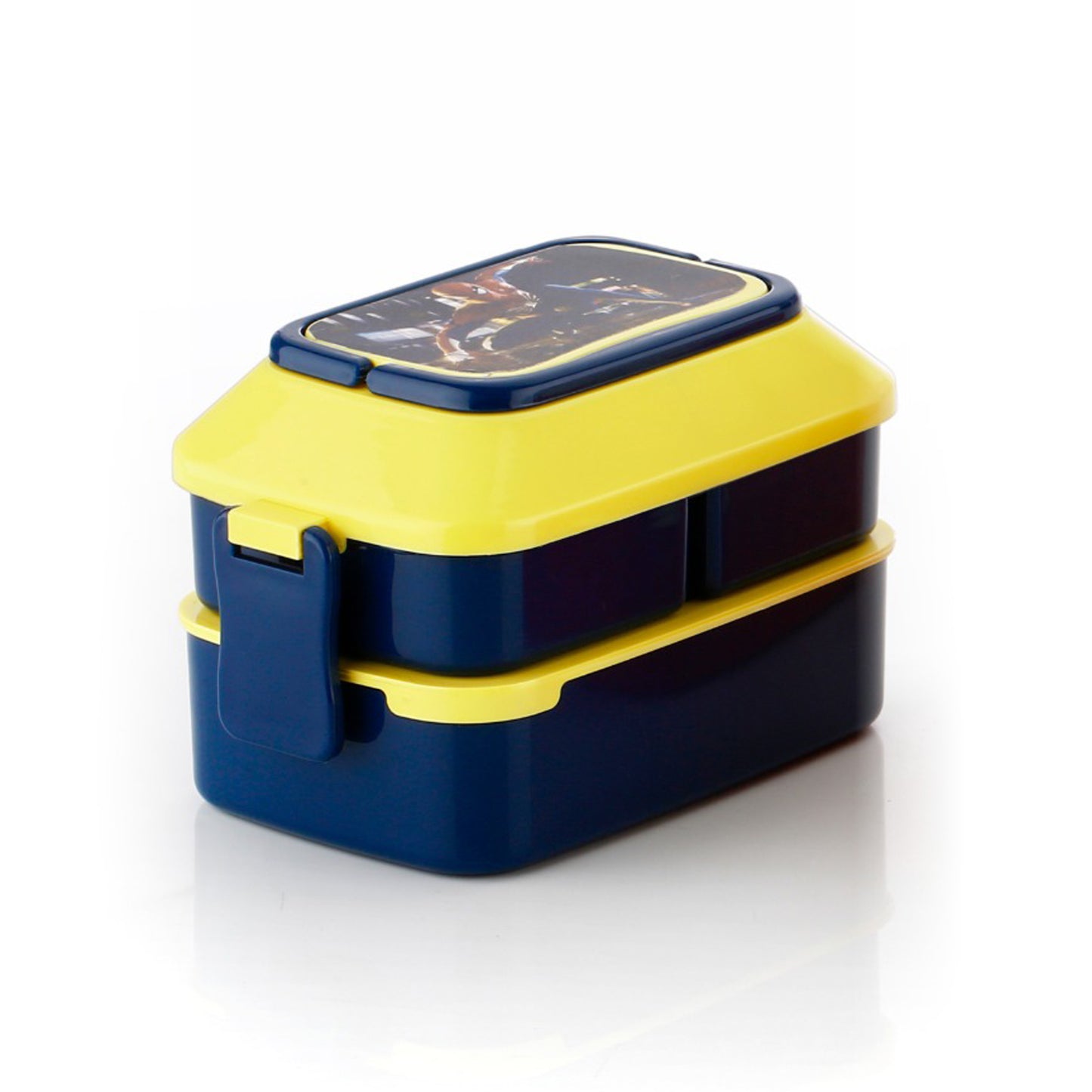 5621 Double Layer Lunch Box Stylish Lid Lunch Box With Fork Spoon Lunch Box For Children School Lunch Box