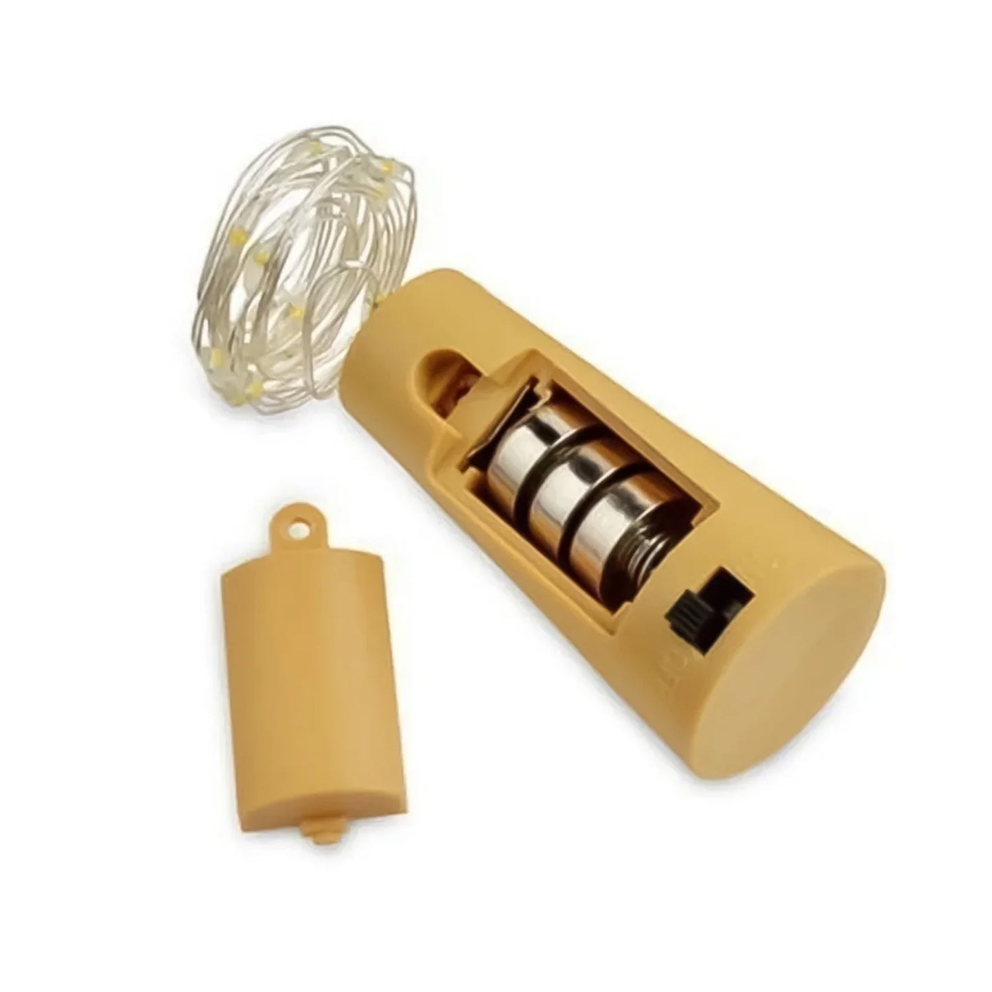 Wine Bottle Cork String Light Multi Led 2m Cable Length Copper Wire Battery Operated (White 1 Pc)