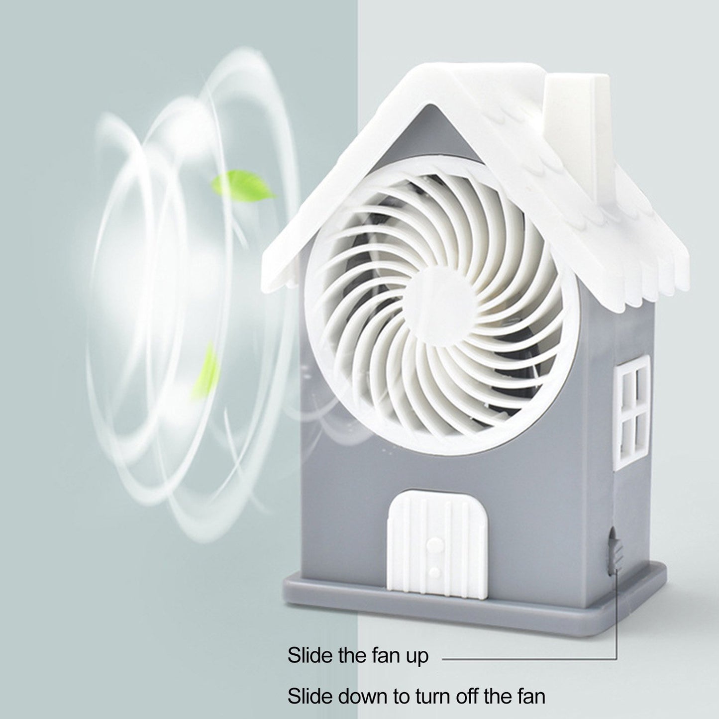 4799 Mini House Fan House Design Rechargeable Portable Personal Desk Fan For Home Office Kids Use (Battery Not Include)
