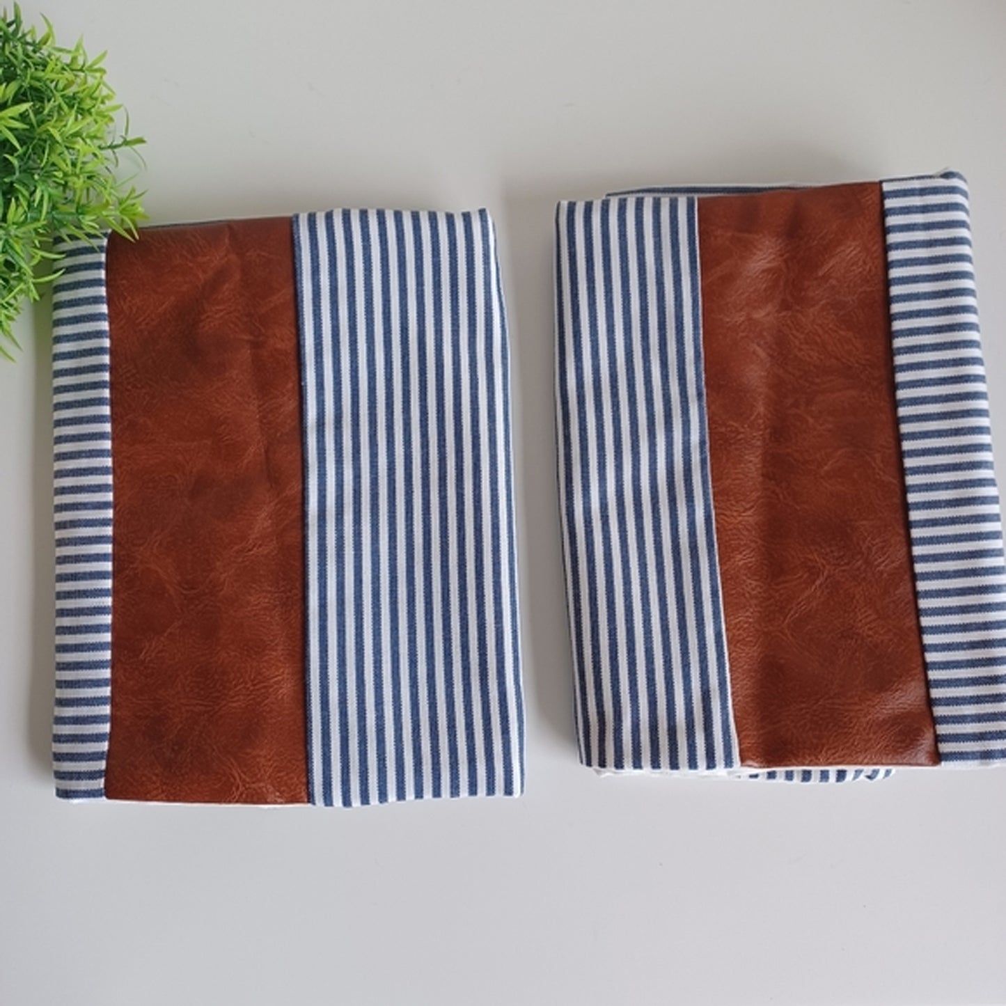 Pillow Covers Leather Cotton Cushion Covers (20 20 Inch 1 Pair 2 Pc)