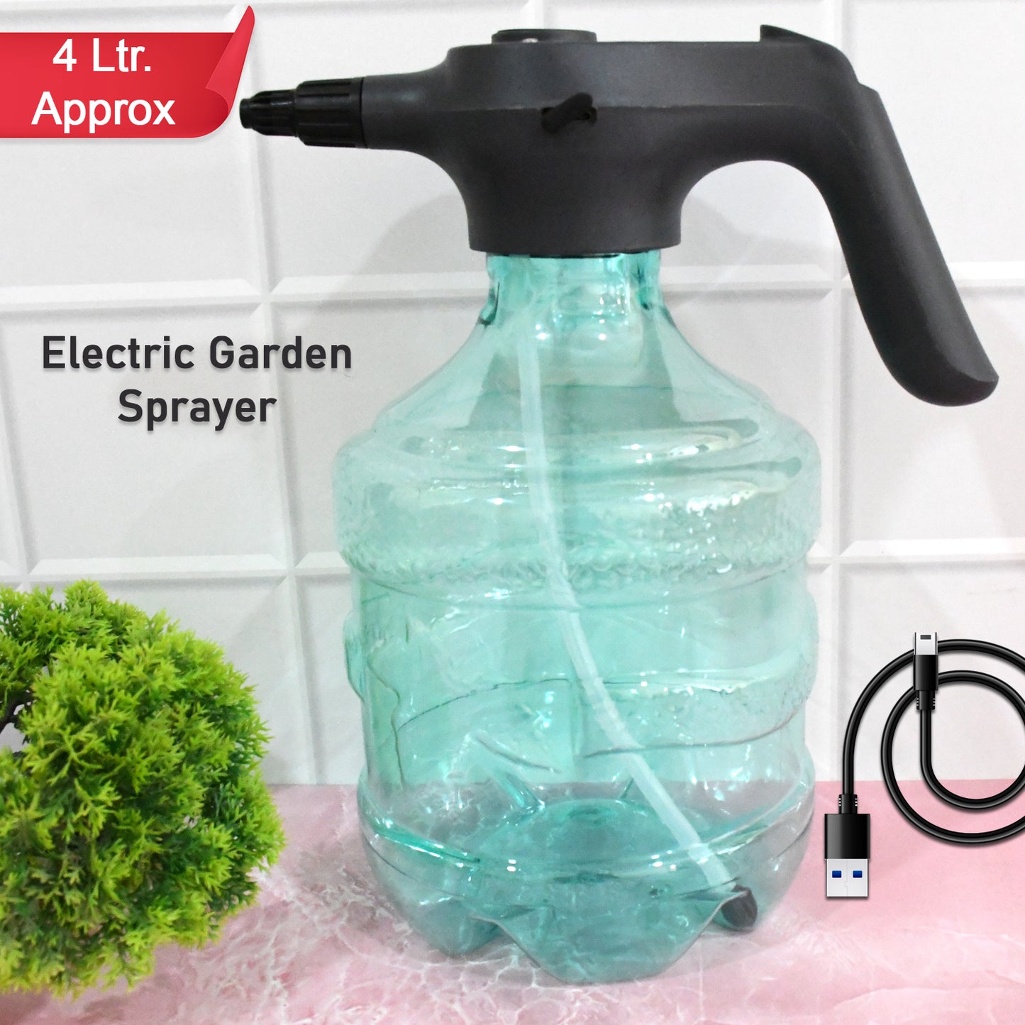 Electric Spray Bottle Garden Sprayer Automatic Watering Can (1 Pc 4 Ltr. Approx)