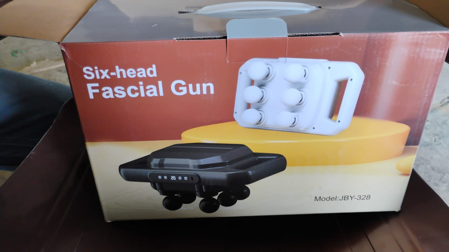 Handheld Full Body Massager 6-head Massage Gun (1 Pc Mix Color)
