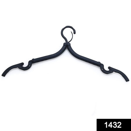 1432 Portable Foldable Multicolor Plastic Hangers (1pc)