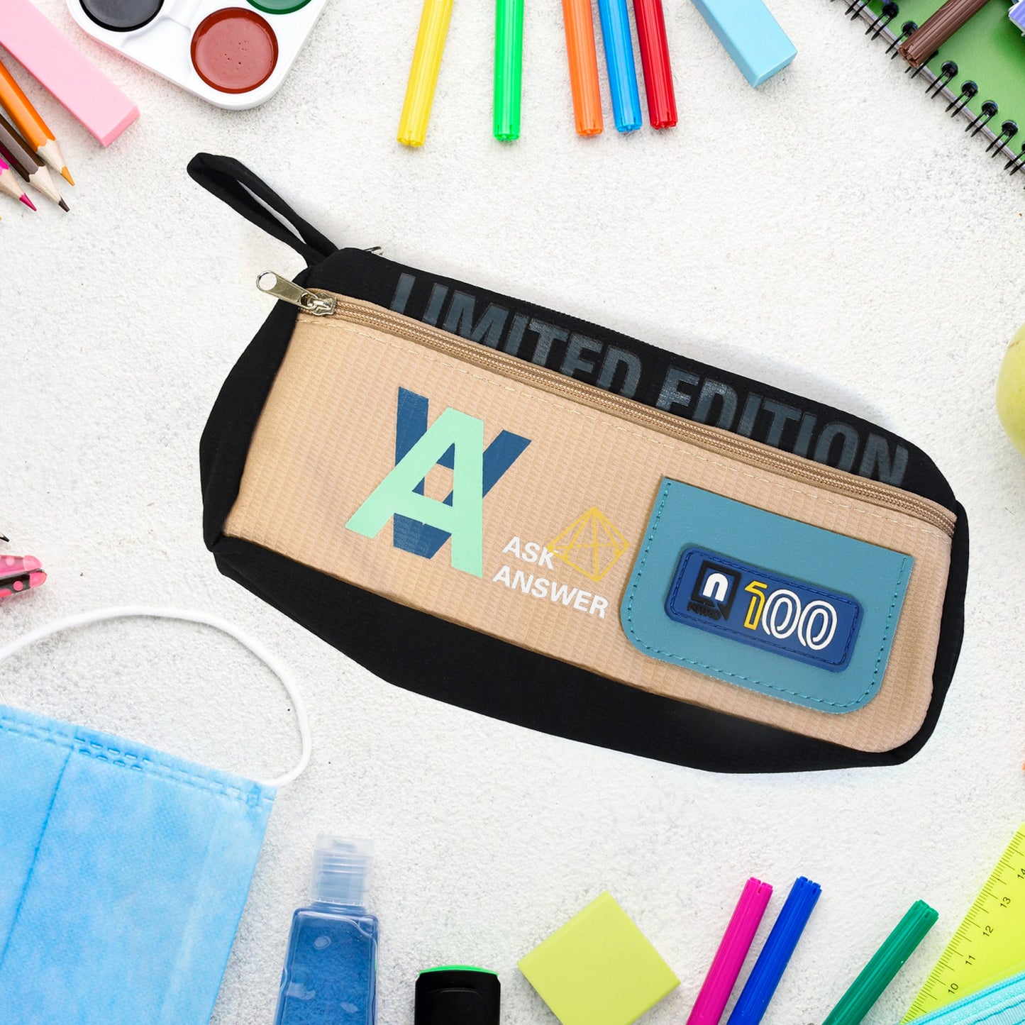 Mix Design Pouch Stylish And Versatile Storage Bag (1pc)