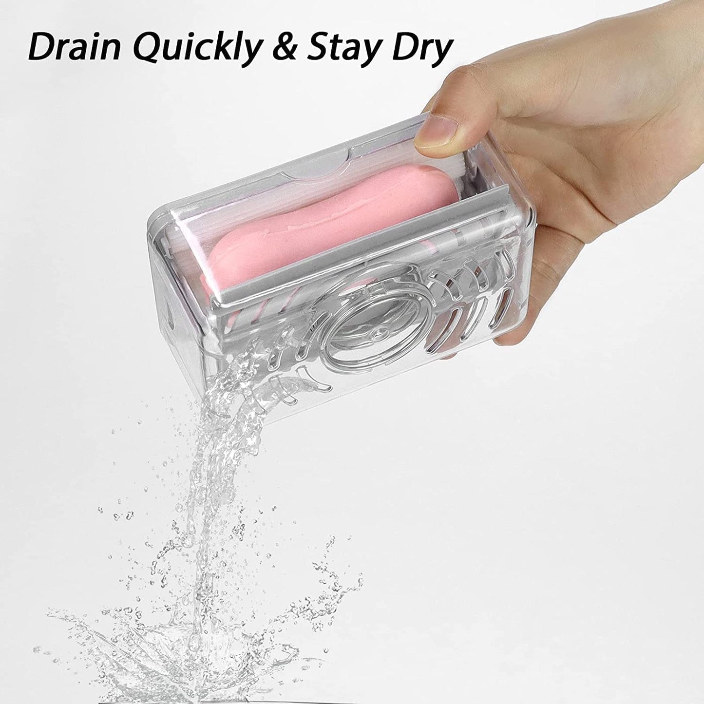 6303 2-in-1 Portable Soap Roller Dish Soap Dispenser With Roller And Drain Holes Multifunctional Soap Holder Foaming Soap Bar Box For Home Kitchen Bathroom