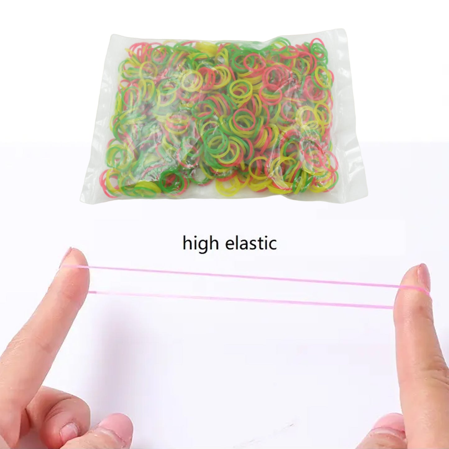 4357 Rubber Band For Officehome And Kitchen Accessories Item Products Elastic Rubber Bands Flexible Reusable Nylon Elastic Unbreakable For Stationery School Multicolor (1 Inch 50 Gm)