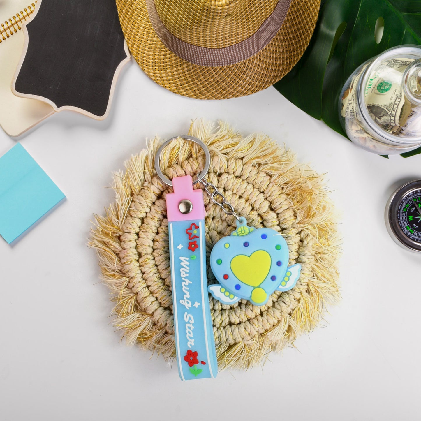 Cute Silicone 3d Key Chain With Metal Hook Strap (Pack Of 1)