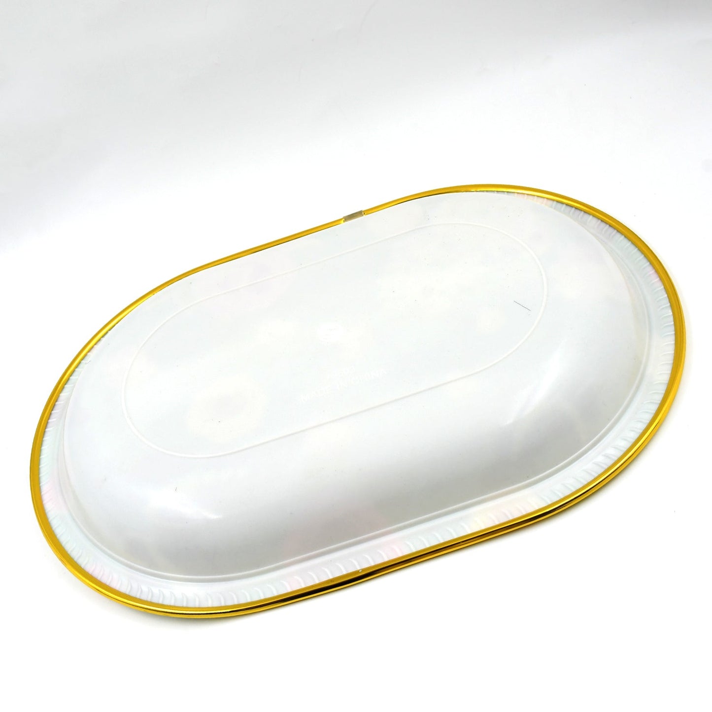 Big Plastic Flower Printed Design Serving Tray (1 Pc 35 X 24 Cm)