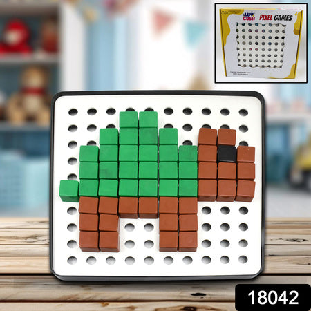 18042 Pixel Cubes Toy For Children Early Education Pixel Game Educational Board Games Board Birthday Gift For Kids Learning Math Toy Brain Games Math Puzzle (Approx 180 Cubes With Pixel Board Book)