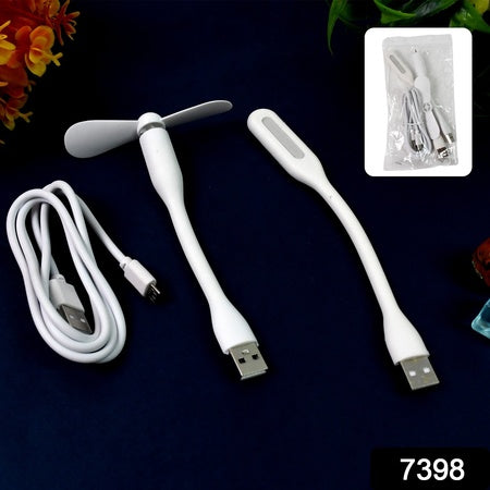 Portable Mini Usb Fan Usb Light Micro Usb Cable (3 Pcs Set)