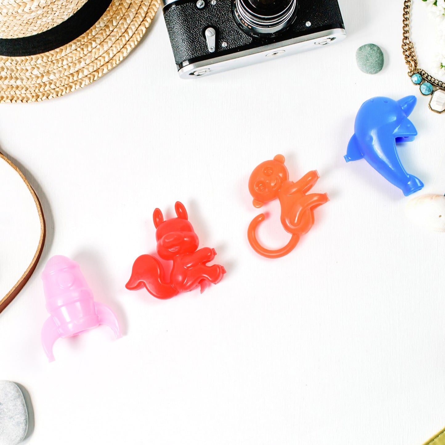 Mix Character Monkey Fish Cat Pencil Top Promotional Toys (1 Pc Mix Colour Design)