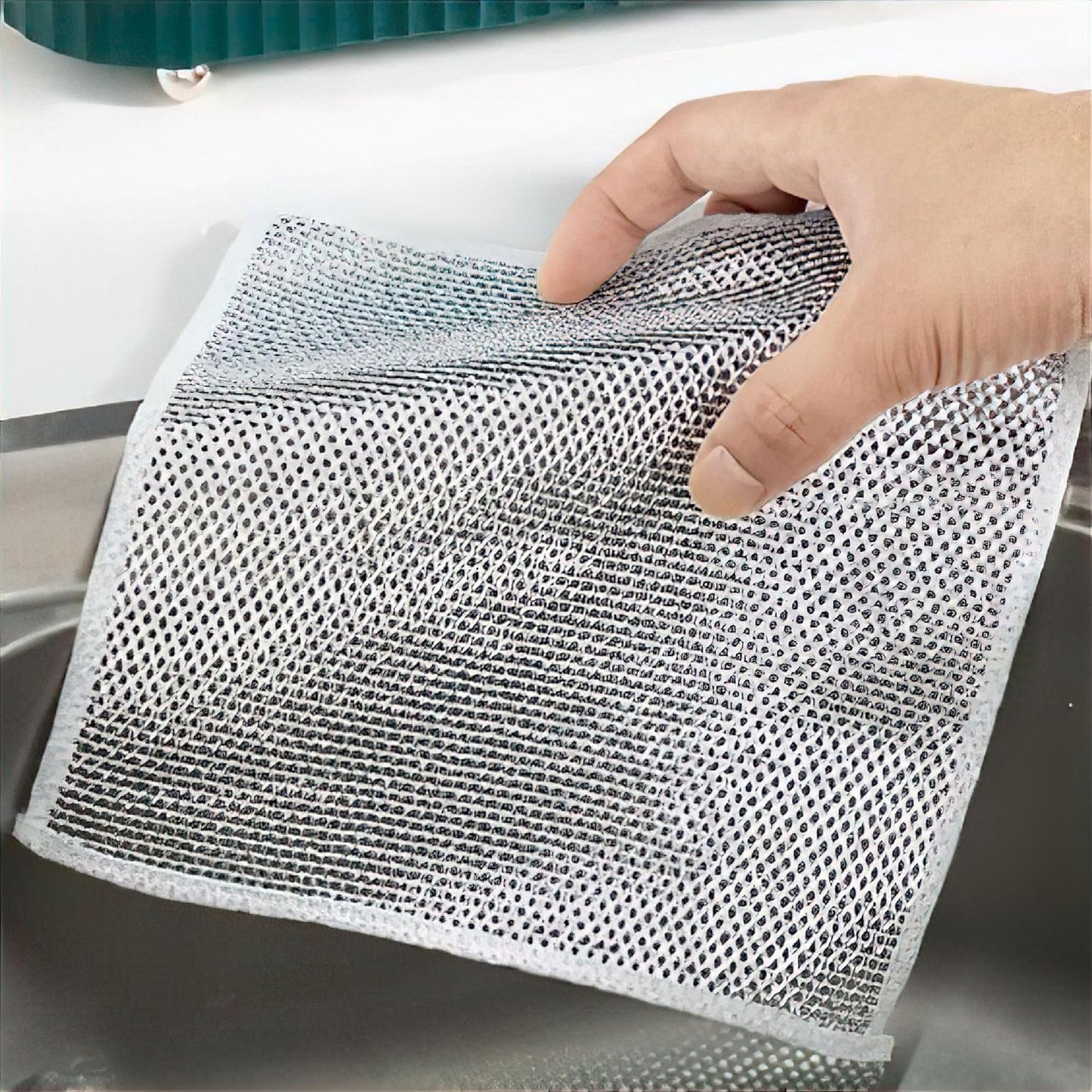 One-sided Multipurpose Microfiber Cloths Scrubber (1 Pc 20x20 Cm)