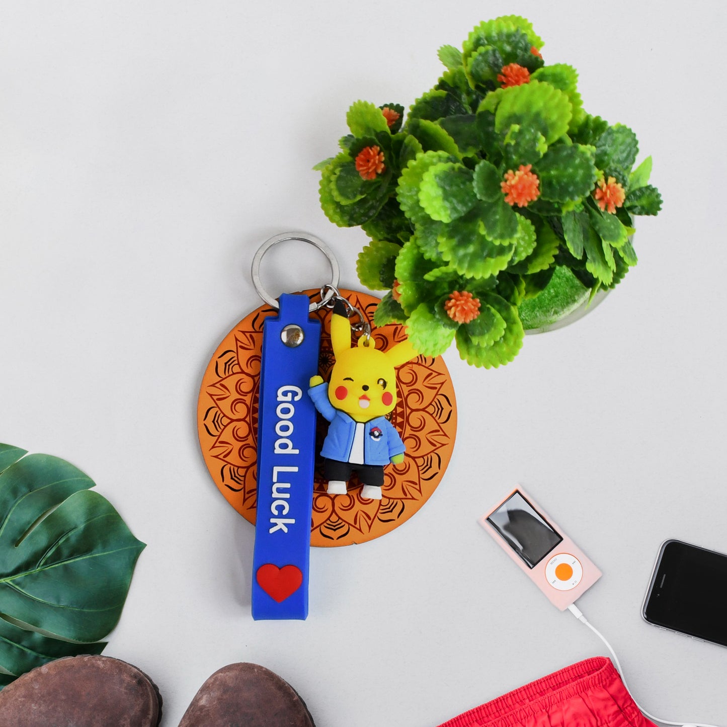 Cute Silicone 3d Key Chain With Metal Hook Strap (Pack Of 1)