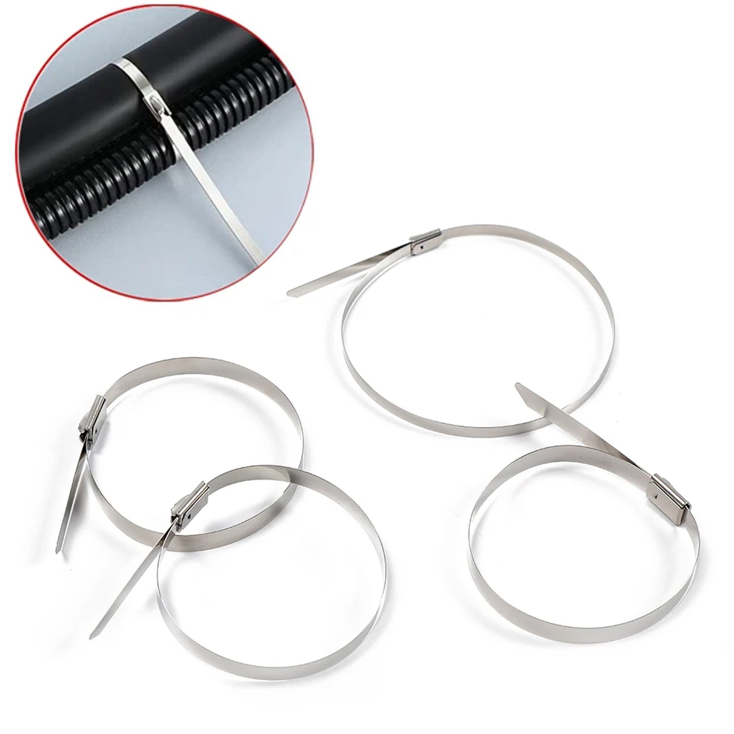 Multipurpose Stainless Steel Cable Tie (10 Pcs Set 4.6x200mm)
