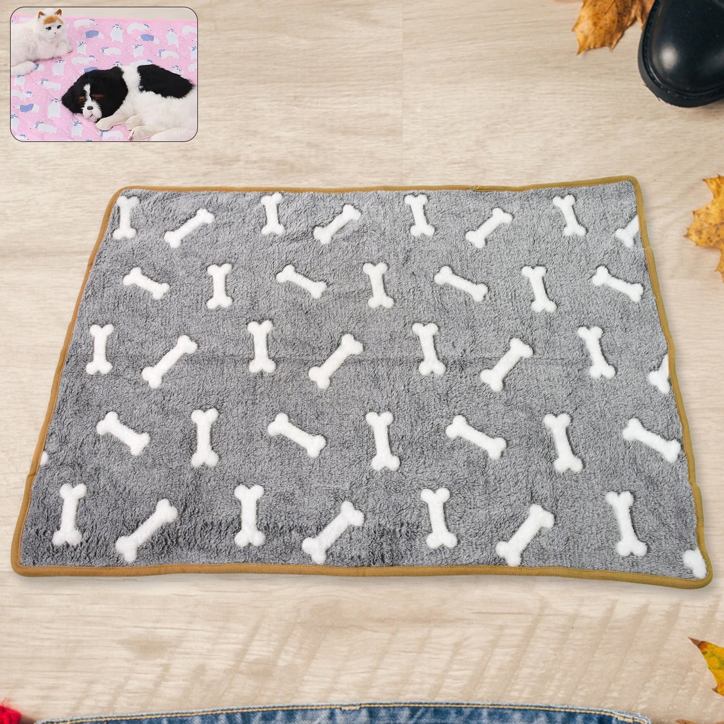 Pet Soft Cat Dog Blanket Towel Warm Sleep Mat (7555 Cm 1 Pc Mix Color Design)