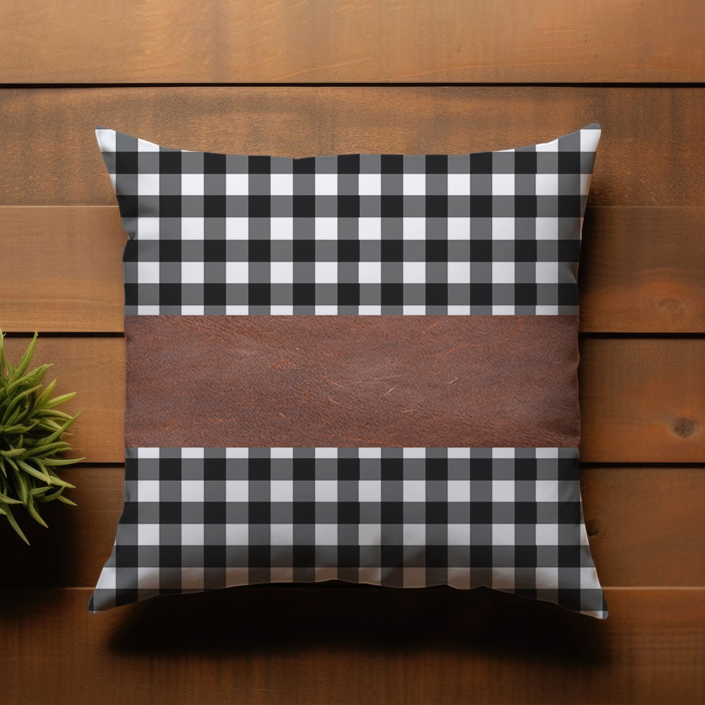 Pillow Covers Leather Cotton Cushion Covers (15 15 Inch 1 Pair 2 Pc)