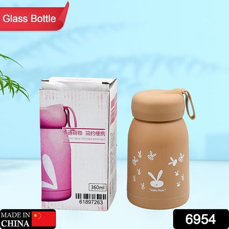 6954 Cute Water Bottle For Kids - 360 Ml Cute Bunny Water Bottle Cute Rabit Print Water Bottle For Boys And Girls Kids Return Gift Water Bottle Sipper Insulated Water Bottle (Moq - 100 Pc)