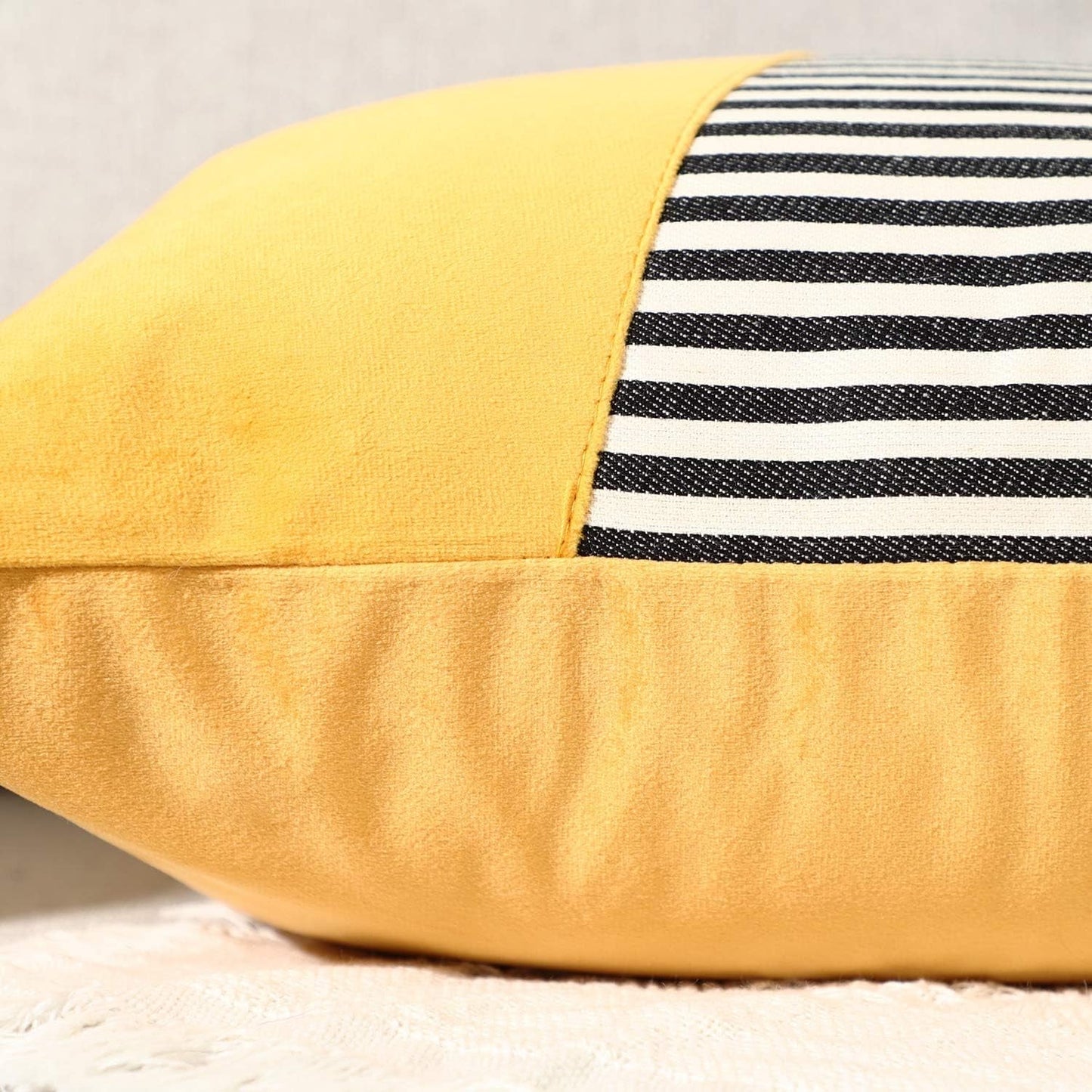 Decorative Pillow Covers Cushion Cases Soft Cotton (22 22 Inch 1 Pair 2 Pc)