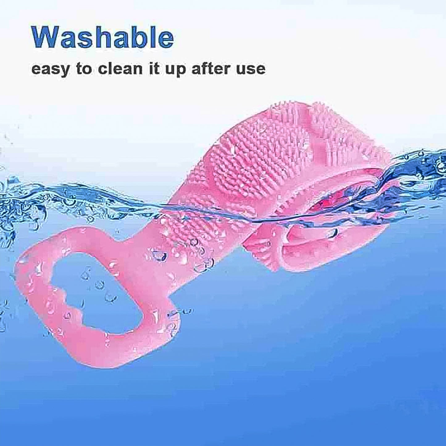 Silicone Body Back Scrubber Double Side Bathing Brush For Skin Deep Cleaning Massage Dead Skin Removal (101 Gm Medium Size 1pc)