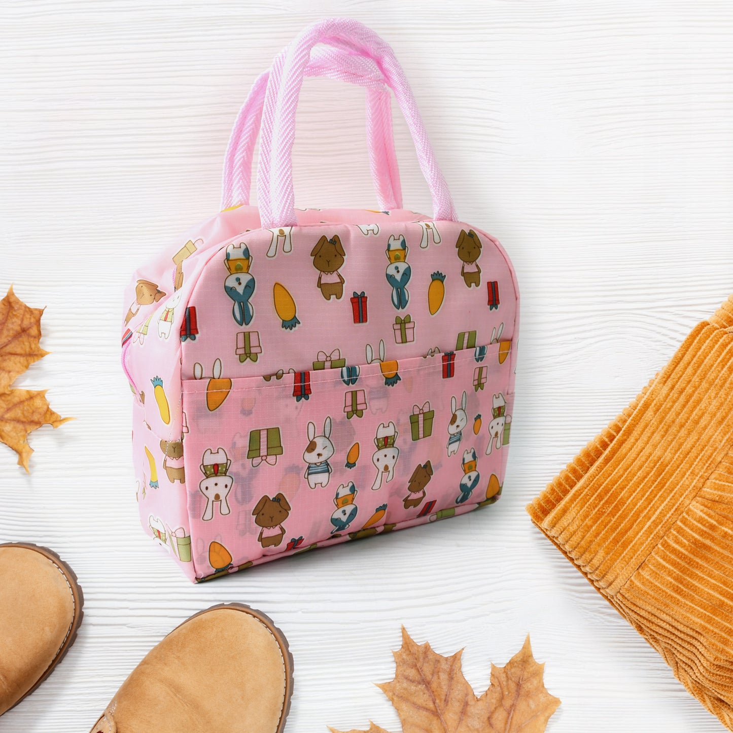 Lunch Box Bag For Women Men Insulated Lunch Bag With Zipper (1 Pc Mix Color)