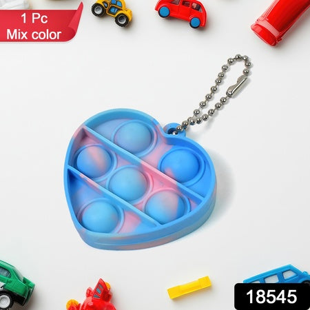 Pop Fidget Toys For Kids Mini Pop Keychain (1 Pc Mix Color Design)