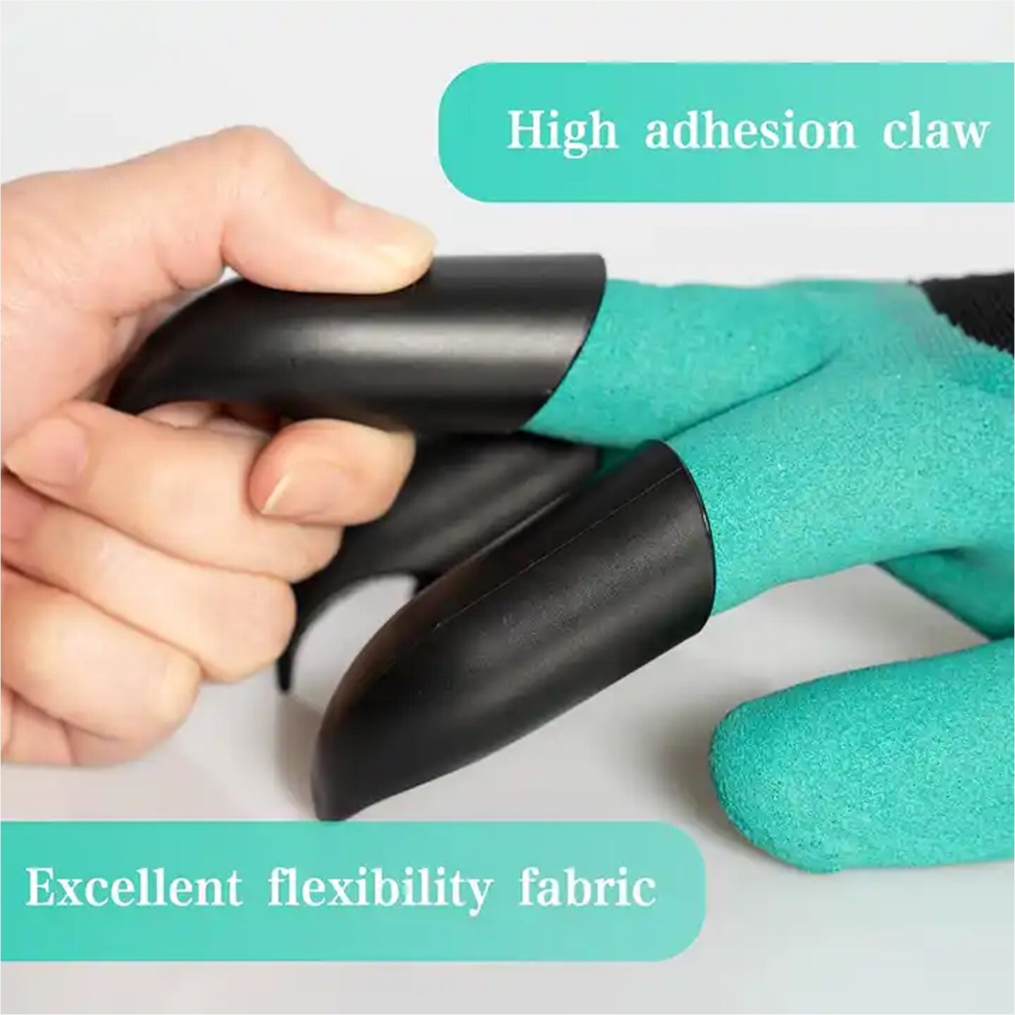 0719 Heavy Duty Garden Farming Gloves- Abc Plastic Washable With Hand Fingertips Abs Claws For Digging Planting Gardening Tool For Home Pots Agriculture Industrial Farming Work Men Women (1 Pair)