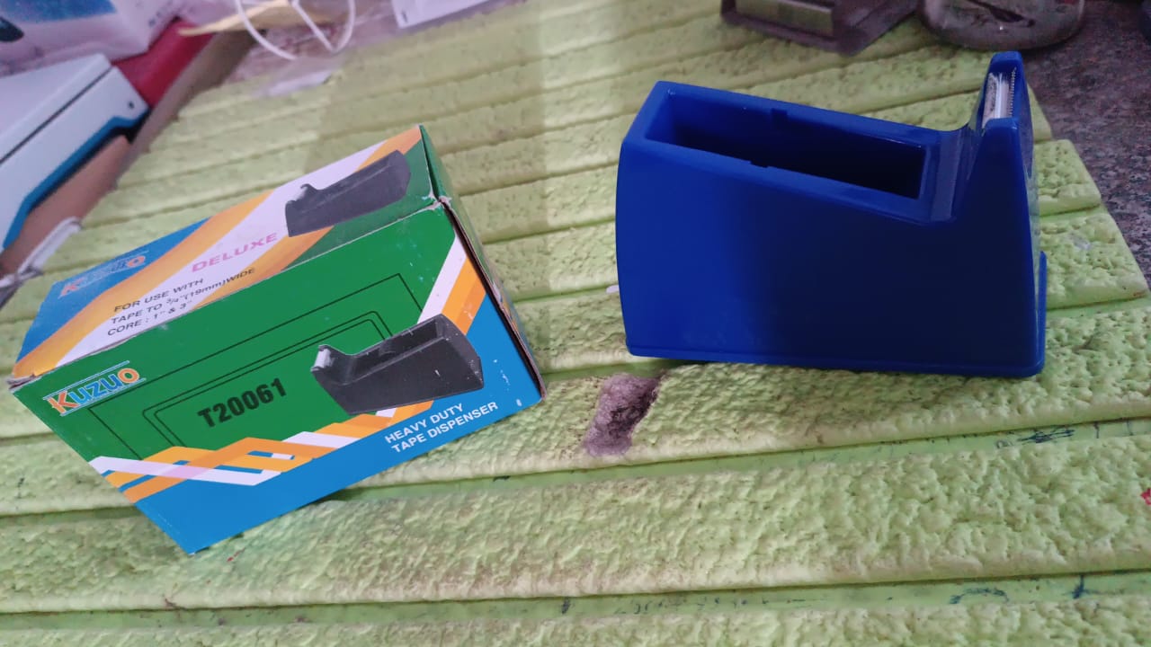 Plastic Tape Dispenser Cutter For Home Office Use (1 Pc Big Mix Color)