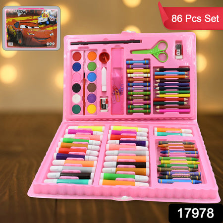 17978art Set Kids Art Supplies Coloring Case Kit Painting Drawing Sets For Kids Boys Girls Gifts Toys Age 4 Above - Mix Colors Kids Colorful Bag (86 Pcs Set)