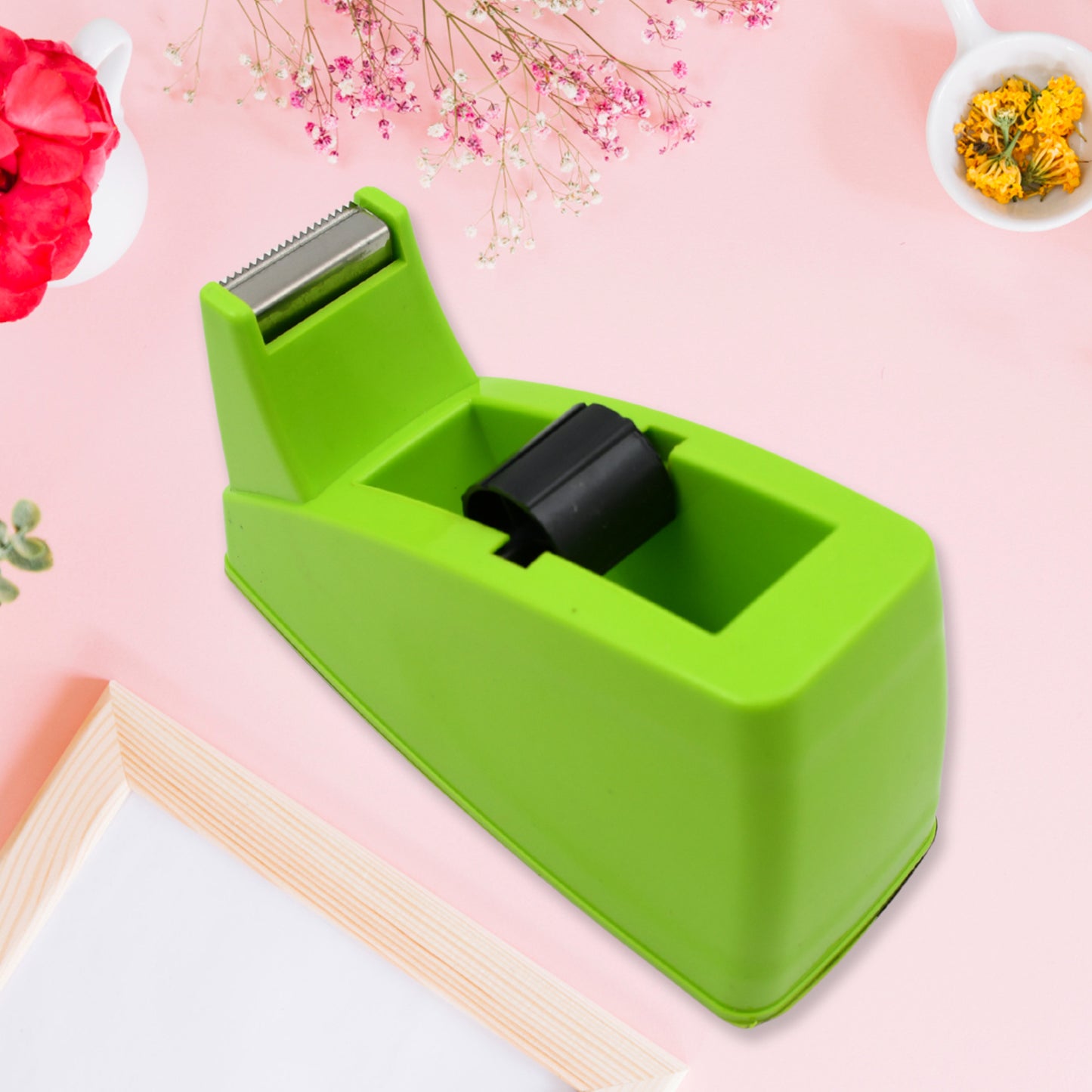 9514 Plastic Tape Dispenser Cutter For Home Office Use Tape Dispenser For Stationary Tape Cutter Packaging Tape School Supplies (1 Pc 515 Gm)