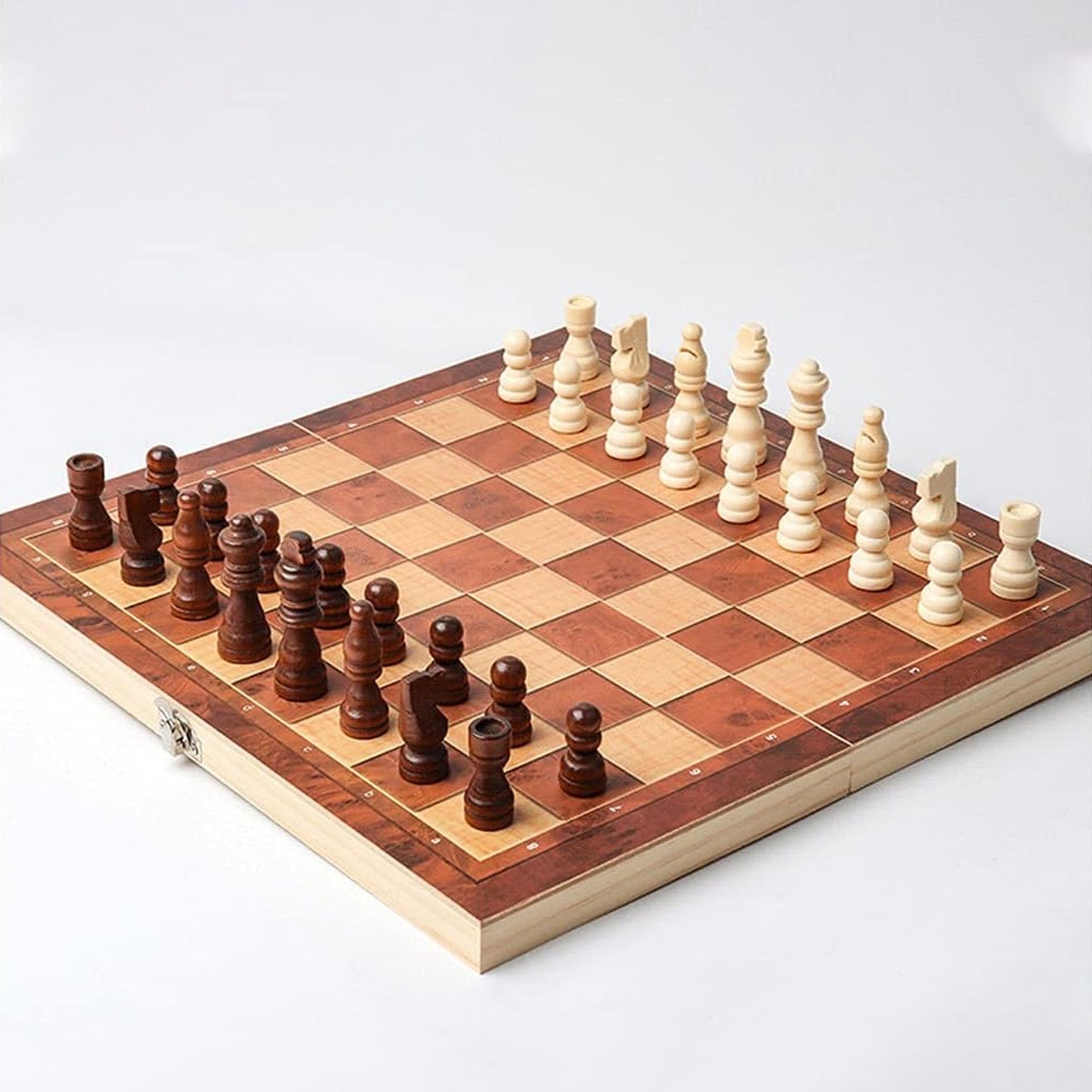 Foldable Wooden Chess Board Set (30 30 Cm 1 Set)