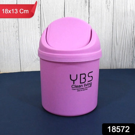 Mini Trash Can With Lid Small Tiny Trash Bin (18x13 Cm 1 Pc)