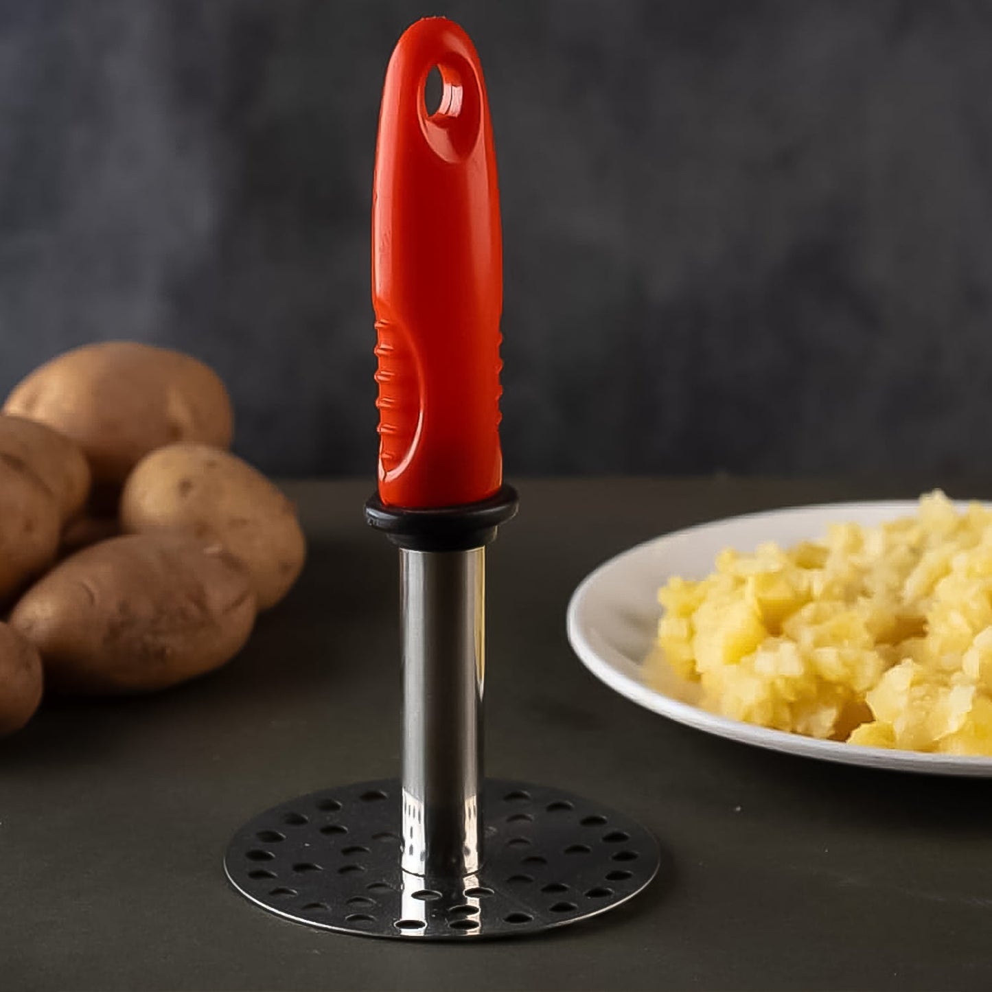 High Grade Stainless Steel Potato Masher Paubhaji Pav Bhaji Masher With Plastic Handle (1 Pc)