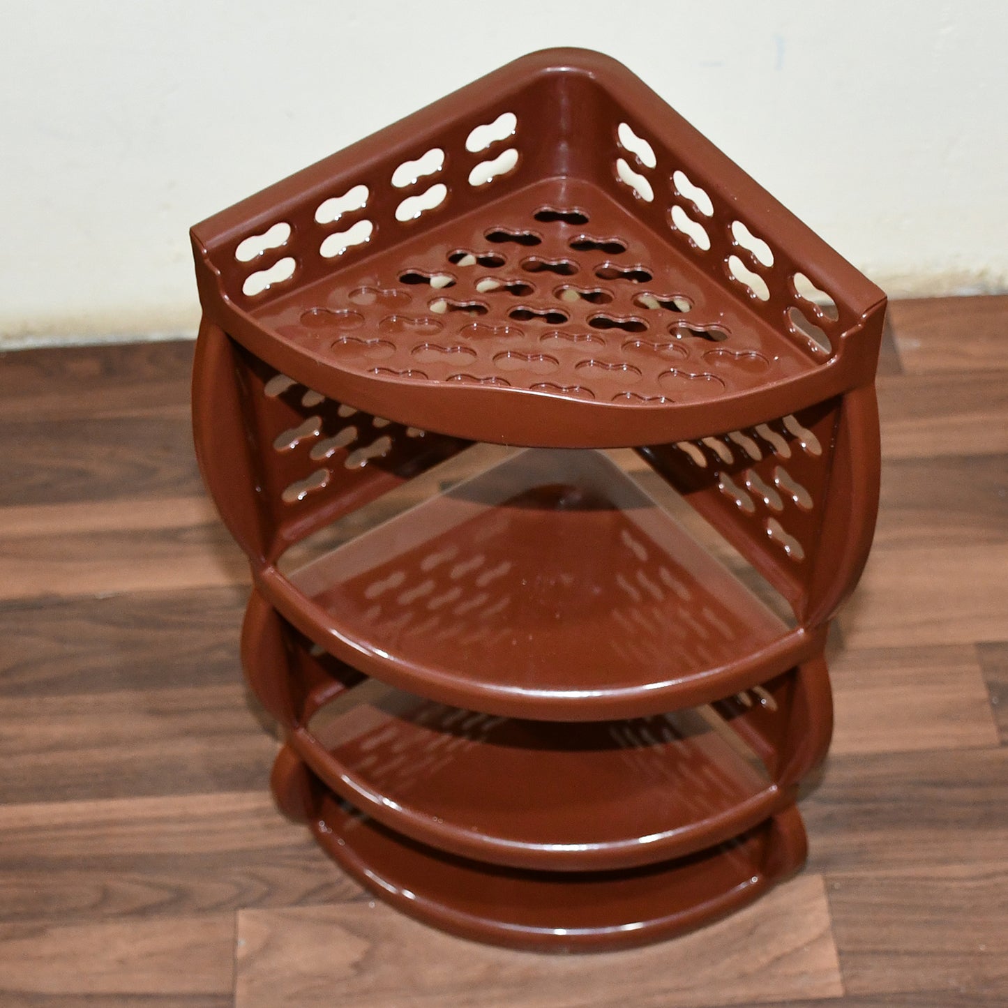 3639 Multi Purpose Plastic Corner Rack A Stylish Storage Shelf For Kitchen Living Room Bathroom (1 Pc 3 Layer )