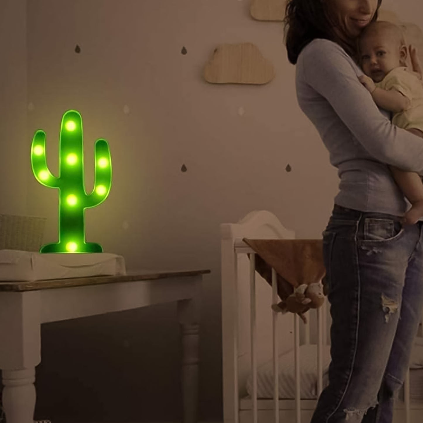 Led Cactus Light Led Desk Lamp Led Table Lamp (1 Pc Battery Not Included)