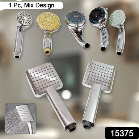 Plastic High Pressure Handheld Shower Head (1 Pc Mix Design Size)
