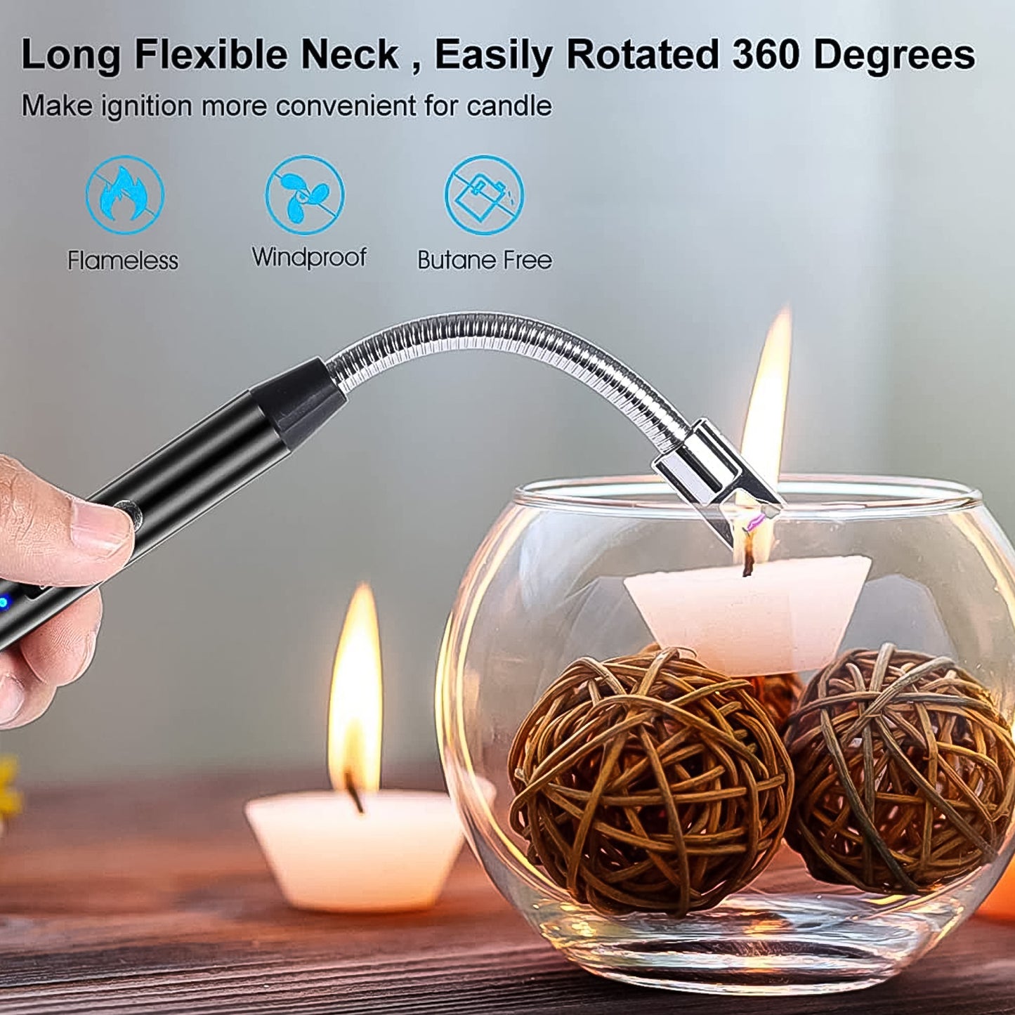 Electronic Smoking Plasma Lighters For Multipurpose Like Candles Grill Bbq (1 Pc Loose Mix Color)