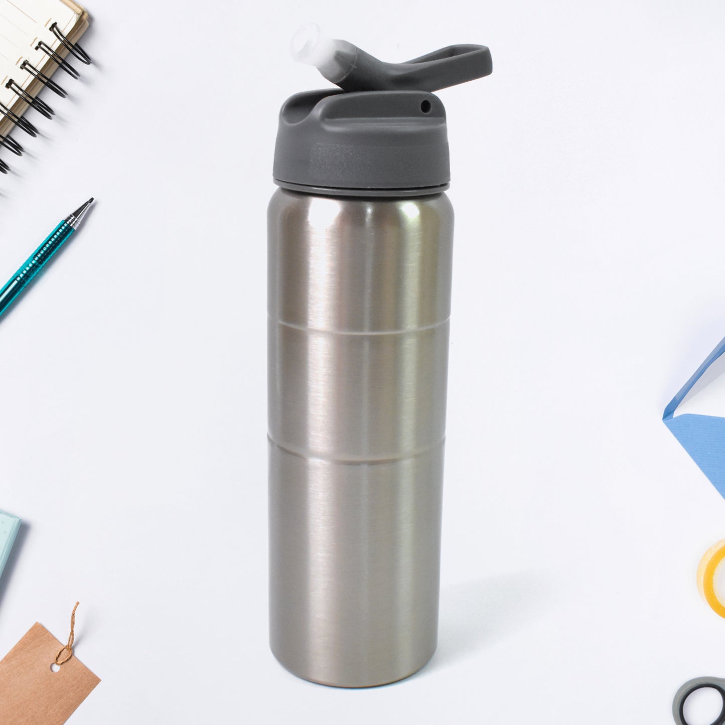 Steel Water Bottle Fridge Water Bottle With Straw (750ml)