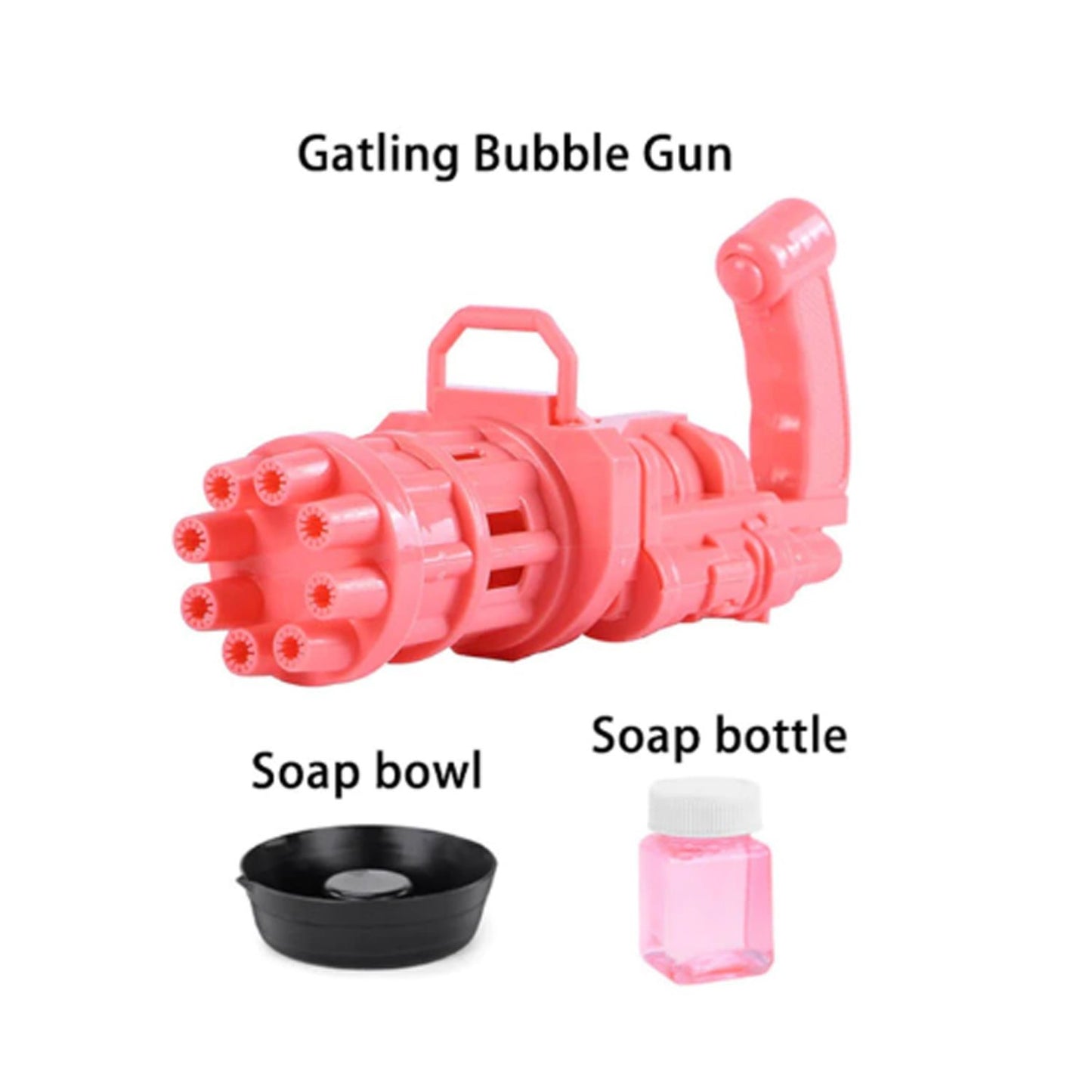 8028 8-hole Battery Operated Bubbles Gun Toys For Boys And Girls