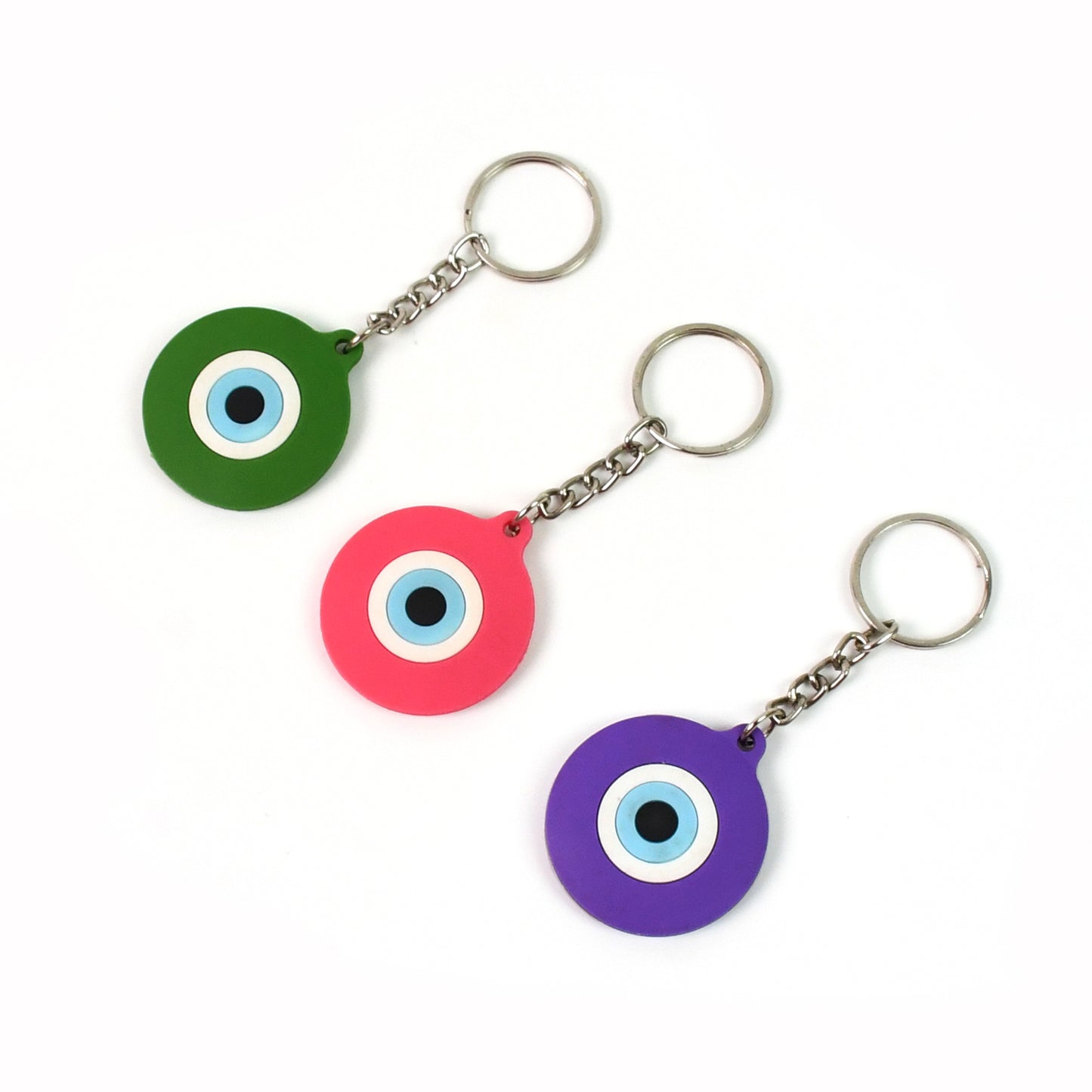 Evil Eye Rubber Silicone Keychain (1 Pc Mix Color)