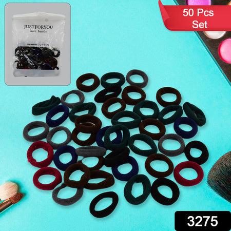 Small Ponytail Holder Bands For Hair Rubber Bands (Pack Of 50 Multicolour)