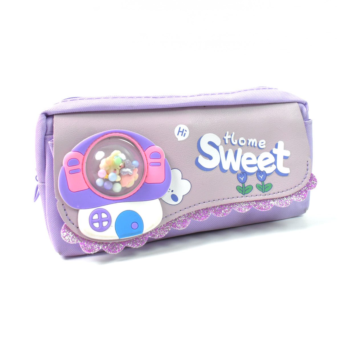 Pencil Pouch With Zipper (1 Pc 2 Compartment)