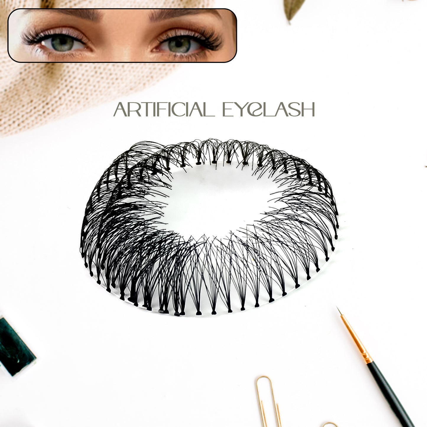 Artificial Fake Eyelash Extensions Natural Lightweight (1 Pc 12 Mm)