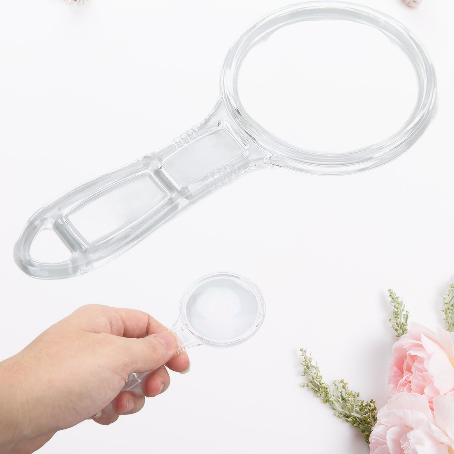 Handheld Plastic Magnifying Glasses (1 Pc 55 Mm)
