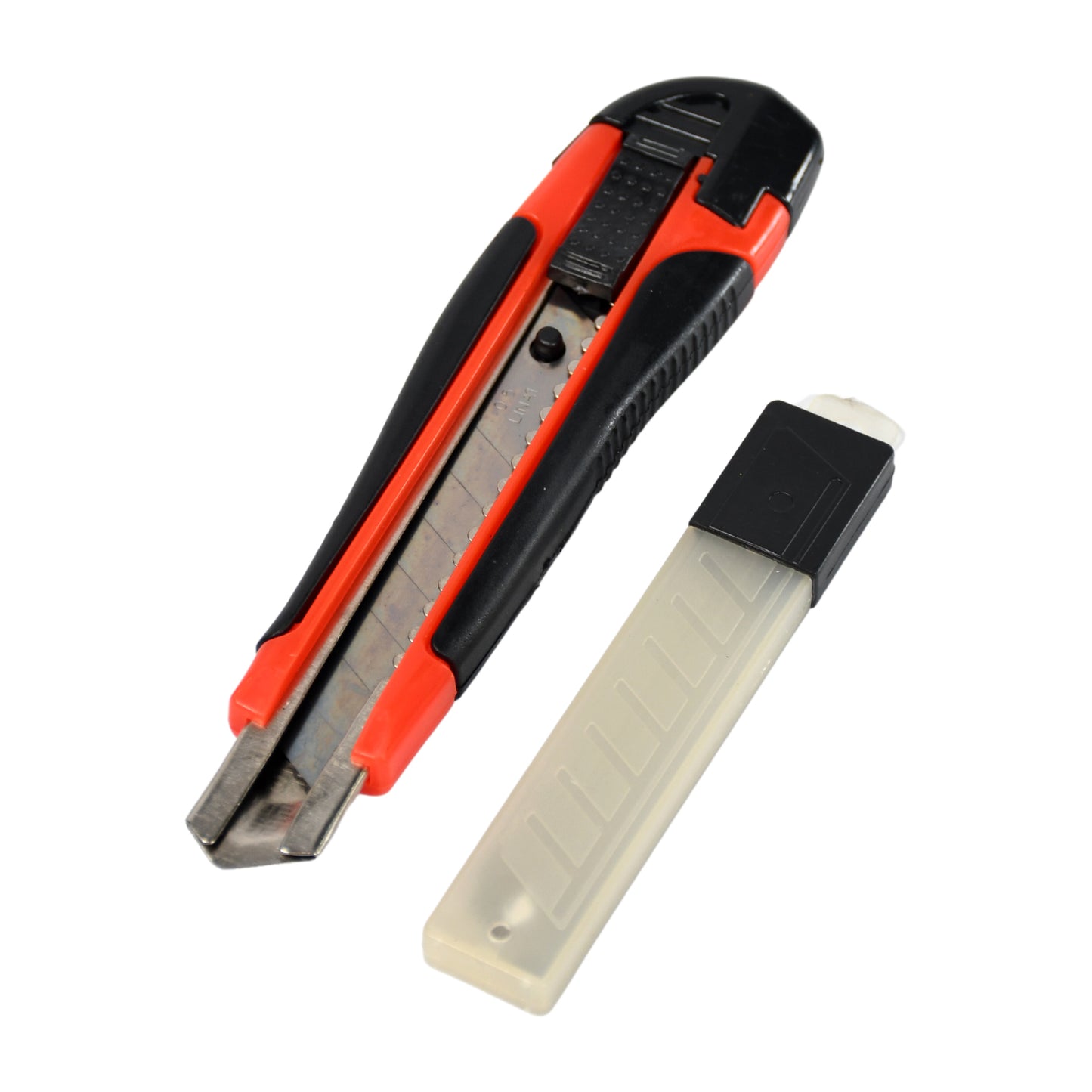 7532 Heavy Duty 18 Mm Cutter Knife Set With Rubbered Handle With Extra Blades Best Use For Office And Home Use