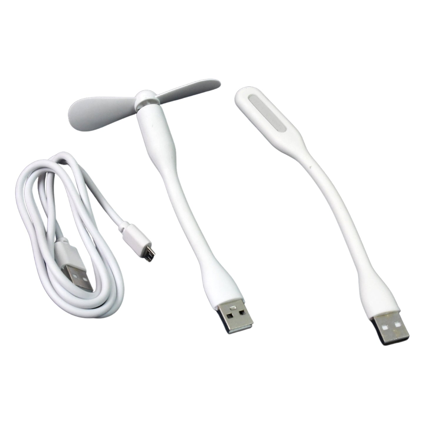 Portable Mini Usb Fan Usb Light Micro Usb Cable (3 Pcs Set)
