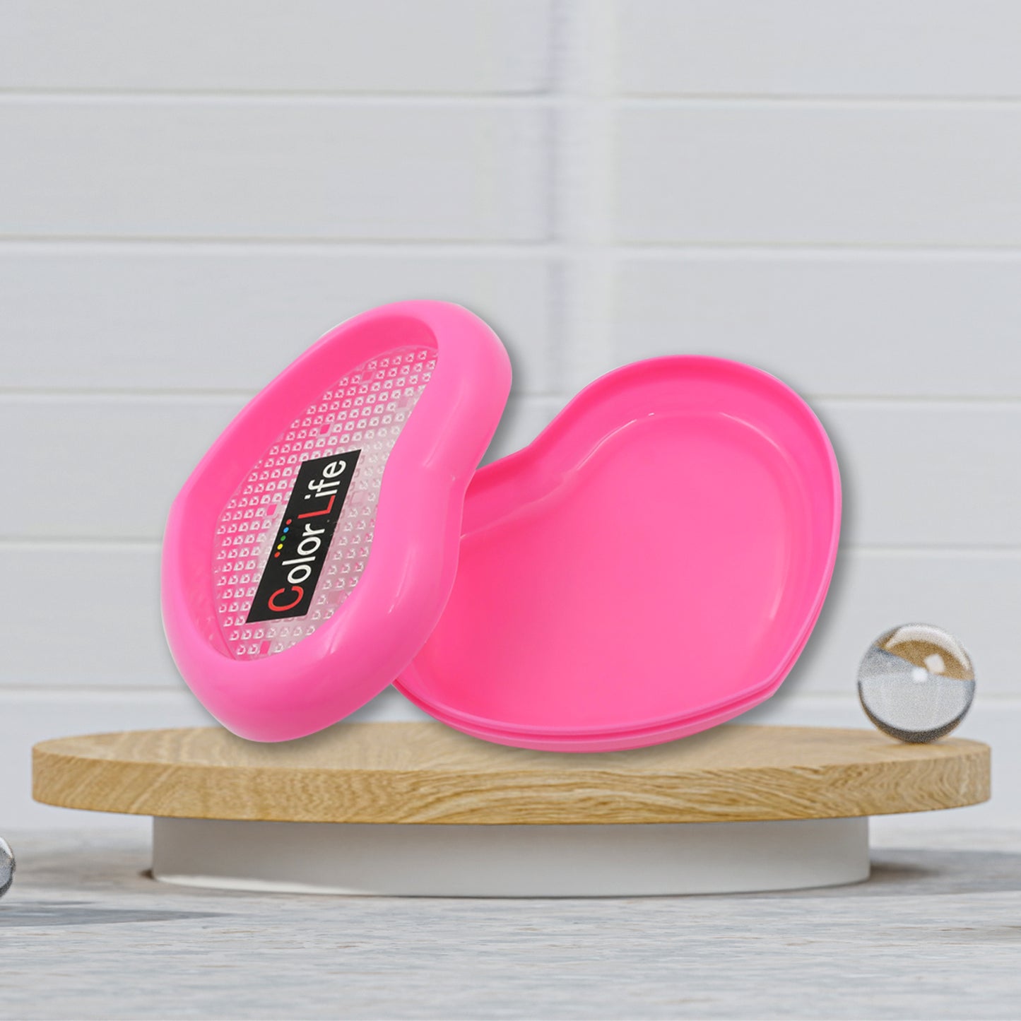 Bathroom Accessories Plastic Soap Case Soap Dish Soap Stand Plastic Soap Case Soap Holder Soap Dish For Bathroom Kitchen Sink (Oval Heart Shape Soap Case 1 Pc )